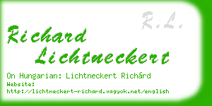 richard lichtneckert business card
